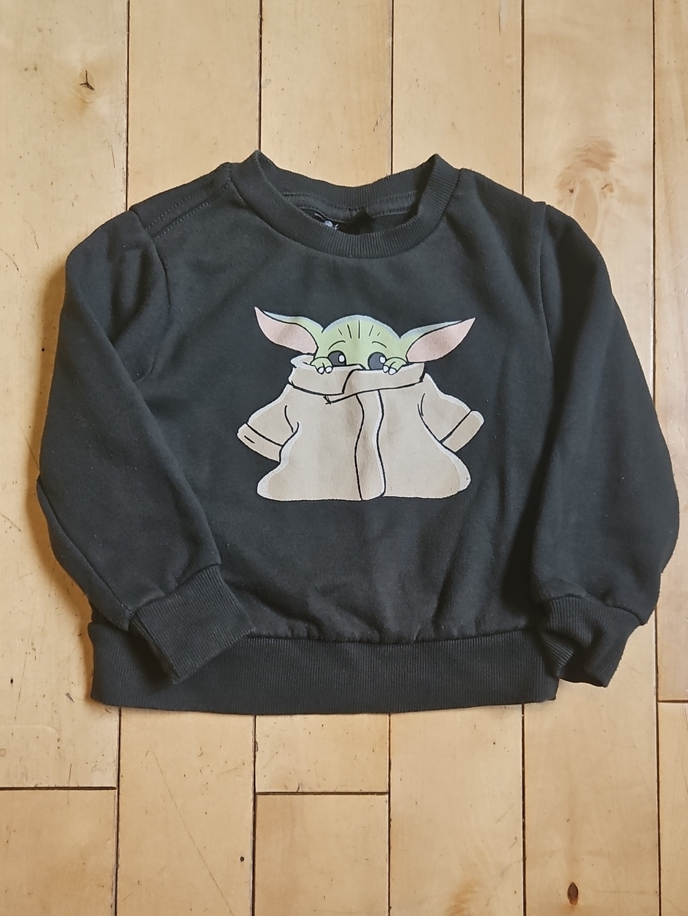Star Wars Kids Dark Green Sweatshirt with Grogu Graphic (2T)